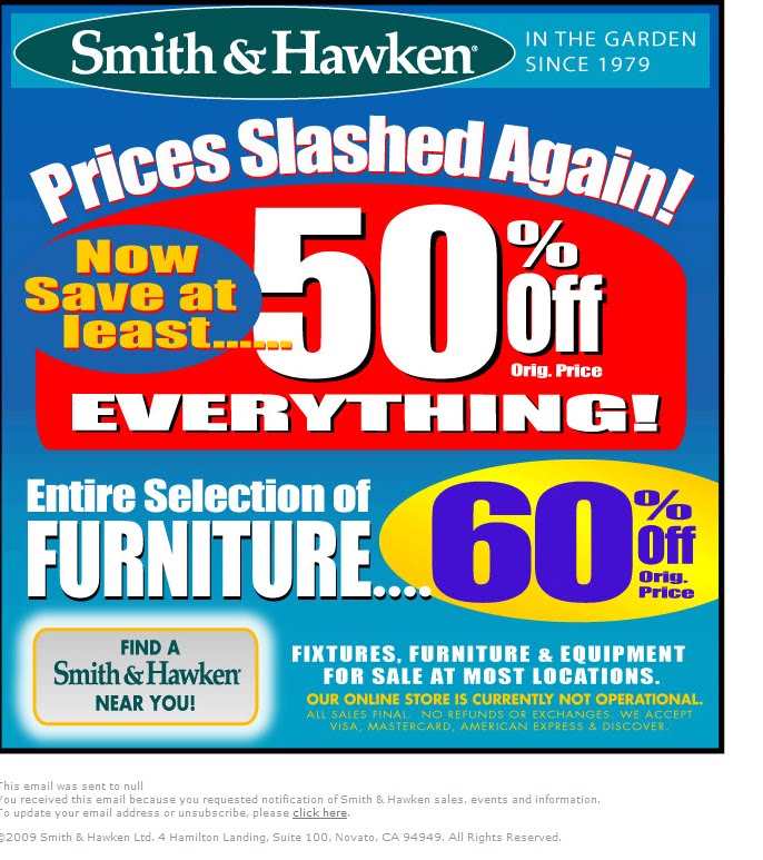 The Smith & Hawken email offer: five reasons it’s Hail Mary marketing gone bad