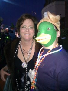 A Mardi Gras duck mask purchased by my mischievous father. celebrated on this Father's Day